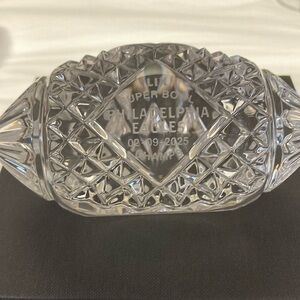 Waterford Crystal LIX Engraved Super Bowl Football Philadelphia Eagles
